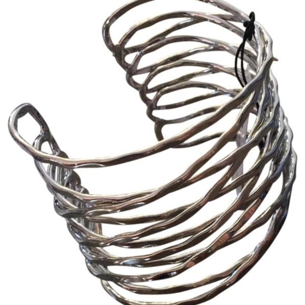 Silver Hammered Jesse Metal Cuff Bracelet NWT